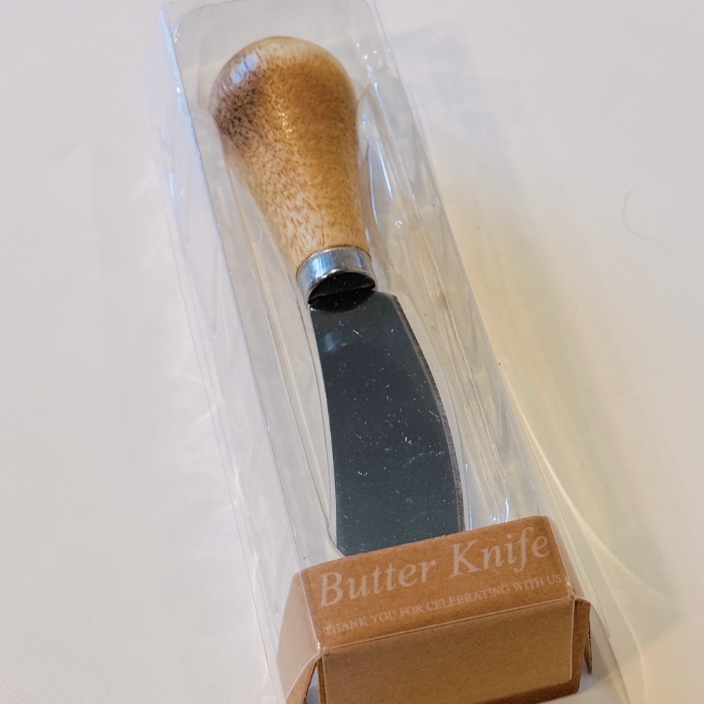 Mini Butter & Cheese Knife Wood Charcuterie Hostess Gift chef Kitchen NWOT